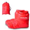 YOLOLAND Winter Warm Foot Warmers for Sleeping, Duck Down Socks Waterproof Boots, Mens Down Slippers, Sleep Booties for Women, Home Outdoor Camping Hiking Shoes, Lightweight & Comfortable (Red, L) view 1