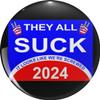2024 They All Suck, Politicians Pin Lapel Pin Cute Brooch Pins Badges 0.75" view 1