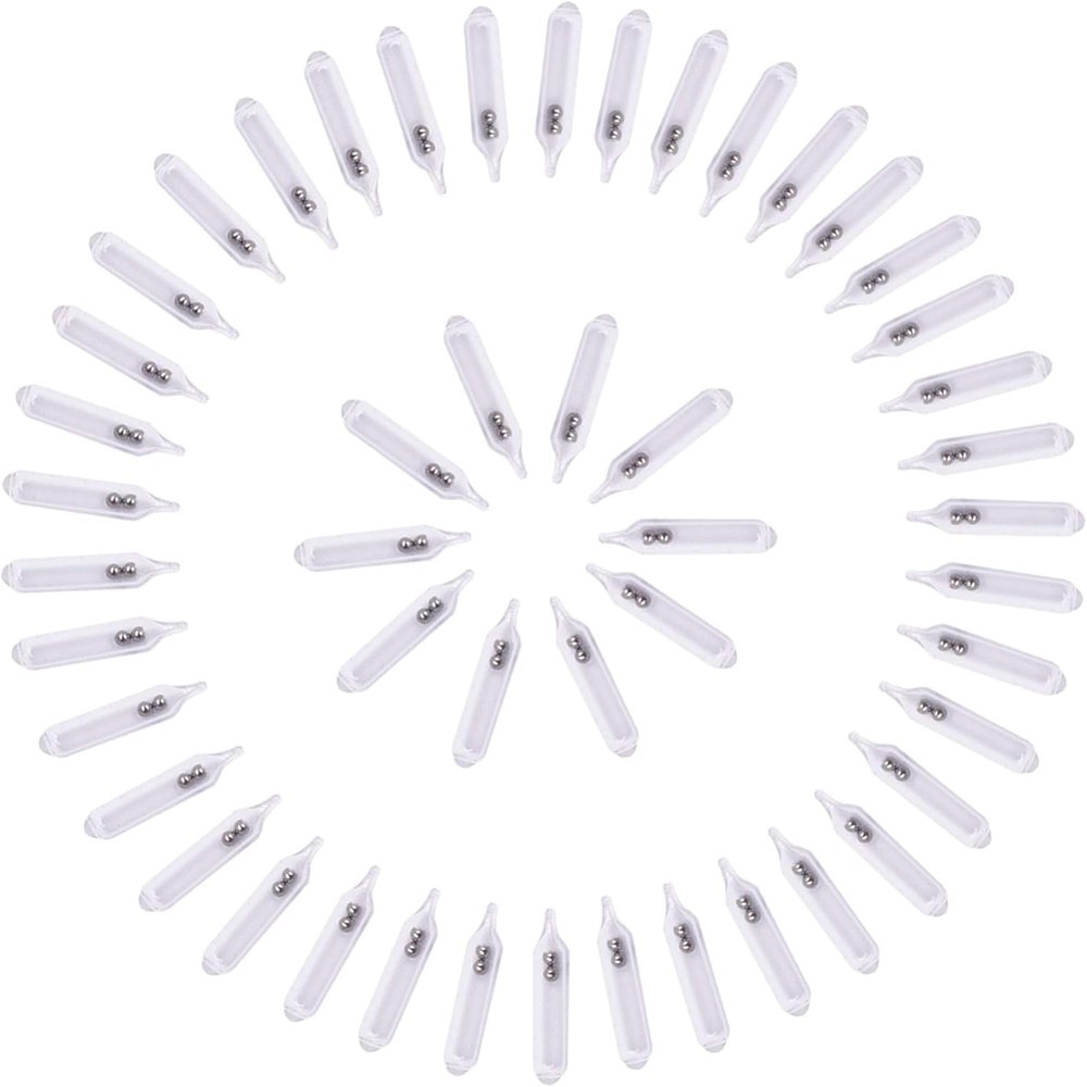 (Pack of 50) Glass Rattle Worm Jig Fishing Lure Insert Tube Rattles Shake Attract Fly Tie Tying 3mm/4mm/5mm (4x18mm)