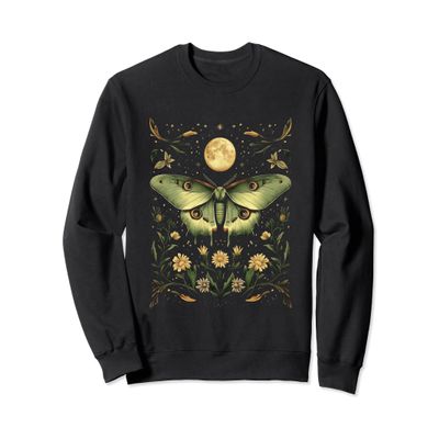 goblincore moth and butterfly moonphases flowers cottagecore Sweatshirt