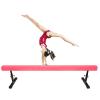 YXXSDP Adjustable Gymnastics Balance Beam, Professional Home Training Floor Beam/Gymnastics Equipment, High and Low Suede Cover Walking Beams, for School Gym Club(Pink,2.1m/6.9ft Long) view 1