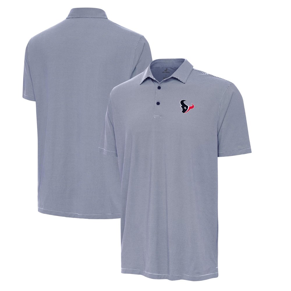 Antigua Men's Navy/White Houston Texans Twine Performance Polo