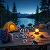 10 Pcs 5 Colors Random Heart Star Carabiner Clip Set  Cute Alloy Key Ring,Backpacks, Water Bottles, Accessory and Keychain Carabiners Outdoor Accessories view 3
