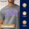 Barnesmith City College of New York CCNY Beavers Short Sleeve Adult Unisex T-Shirt, Classic, Charcoal Grey, Large view 3
