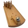 30cm Wooden Desktop Bowling Game: 10 Pins & Metal Ball - Perfect for Strategy, Party and Family Fun view 1