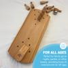 30cm Wooden Desktop Bowling Game: 10 Pins & Metal Ball - Perfect for Strategy, Party and Family Fun view 3