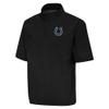 Antigua Men's Black Indianapolis Colts Brisk Short Sleeve Quarter-Zip Windshirt view 1