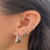316L Stainless Steel Tapered Huggie Hoop Earrings, Sold as a Pair (Gold Tone) view 4