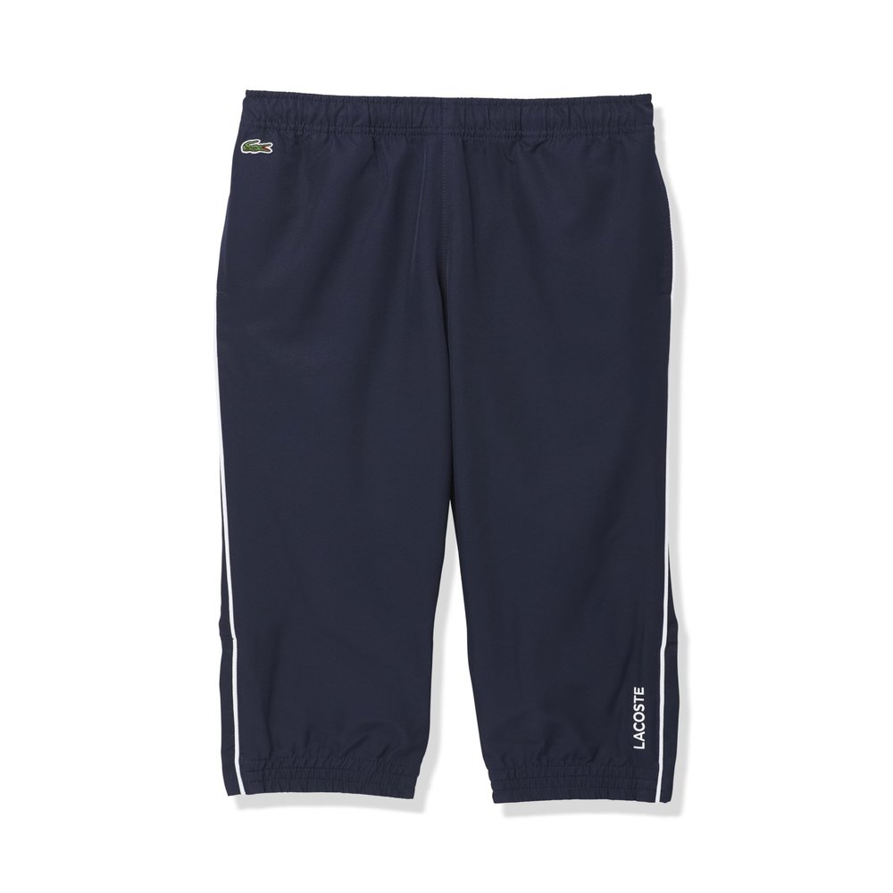 Lacoste Boys' Sport Piped Lightweight Trackpants, Navy Blue/White, 4YR