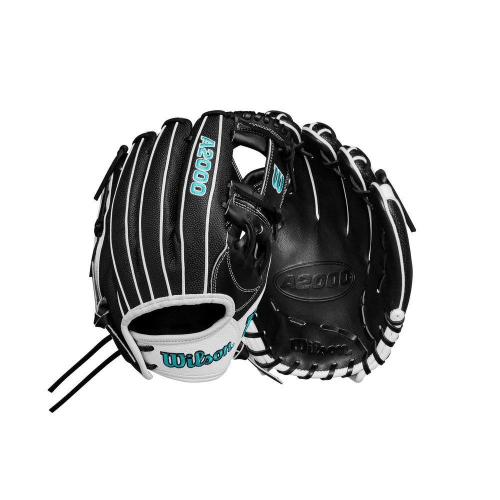 Wilson 2024 Fastpitch Classics Series A2000 H12SS 12 Infield Fastpitch Glove - Right Hand Throw, Black/White/Teal