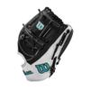 Wilson 2024 Fastpitch Classics Series A2000 H12SS 12 Infield Fastpitch Glove - Right Hand Throw, Black/White/Teal view 4