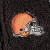 Outerstuff Newborn & Infant Brown Cleveland Browns Game Nap Teddy Fleece Bunting Full-Zip Sleeper view 2