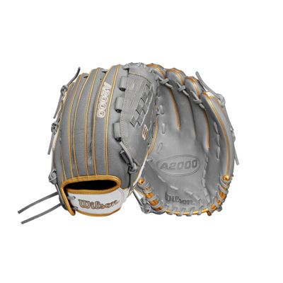 Wilson 2024 Fastpitch Classics Series A2000 V125SS 12.5 Outfield Fastpitch Glove - Right Hand Throw, Grey/White/Blonde