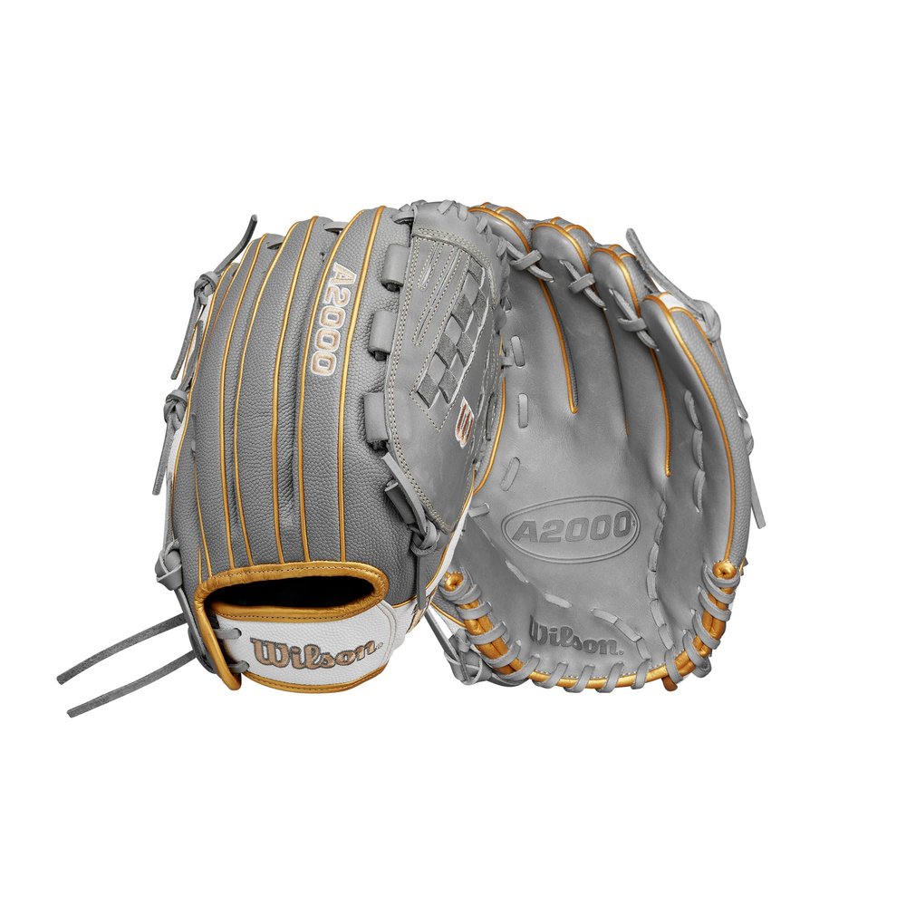 Wilson 2024 Fastpitch Classics Series A2000 V125SS 12.5 Outfield Fastpitch Glove - Right Hand Throw, Grey/White/Blonde