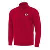 Antigua Men's Red Kansas City Chiefs Victory Quarter-Zip Pullover Top view 1