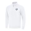 Antigua Men's White Indianapolis Colts Victory Quarter-Zip Pullover Top view 1