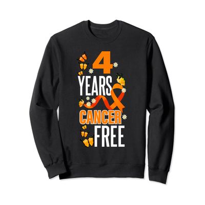 4 Year Cancer Free For Kidney Cancer Awareness Sweatshirt