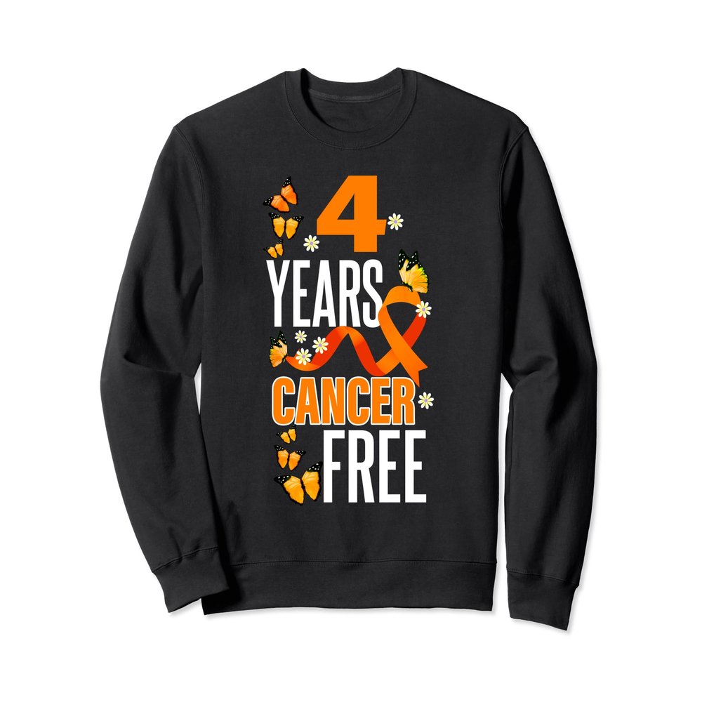 4 Year Cancer Free For Kidney Cancer Awareness Sweatshirt