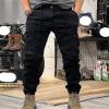 ZH8FCHAN Men's Work Pants Outdoor Tactical Cargo Pants Cotton Casual Combat Pants with Zipper Pockets (Black,Medium) view 2