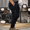 ZH8FCHAN Men's Work Pants Outdoor Tactical Cargo Pants Cotton Casual Combat Pants with Zipper Pockets (Black,Medium) view 4