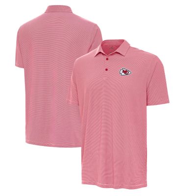 Antigua Men's Red/White Kansas City Chiefs Twine Performance Polo