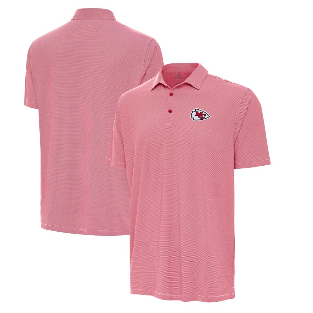 Antigua Men's Red/White Kansas City Chiefs Twine Performance Polo