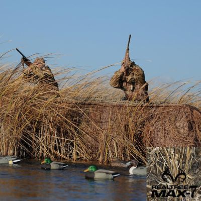 Banded Avery Outdoor Quick-Set Aluminum Frame Duck Boat Blind Combo Kit (Max-7 Camo Nets, 17'-19' Boats)