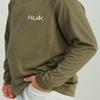 Huk Kid's Pursuit Long Sleeve Shirt, Fishing Shirt for Kids, KC Neon Bass - Moss, X-Small view 3