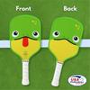 PaddleOn Pickleball Paddles | USAPA Approved Paddle | T700 Carbon Fiber Surface | Propropylene Honeycomb Core | Non-Slip Cushion Grip | Single Paddle | High Grit & Spin | Fun Design (Frog) view 2