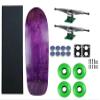 Moose Old School 80's Skateboard Complete 33" Purple with Hollow 7.0 Silver/Green Trucks, 58mm Blue Wheels view 1