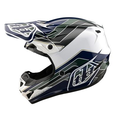 Troy Lee Designs SE4 Helmet for Motocross MX Youth SE4 POLYACRYLITE Helmet; Block Charcoal/Navy MD