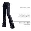 Side Slit Jeans for Women Casual Comfy Cotton Straight Leg Cargo Pants Y2K Trendy Zipper Streetwear Denim Pants Black view 3