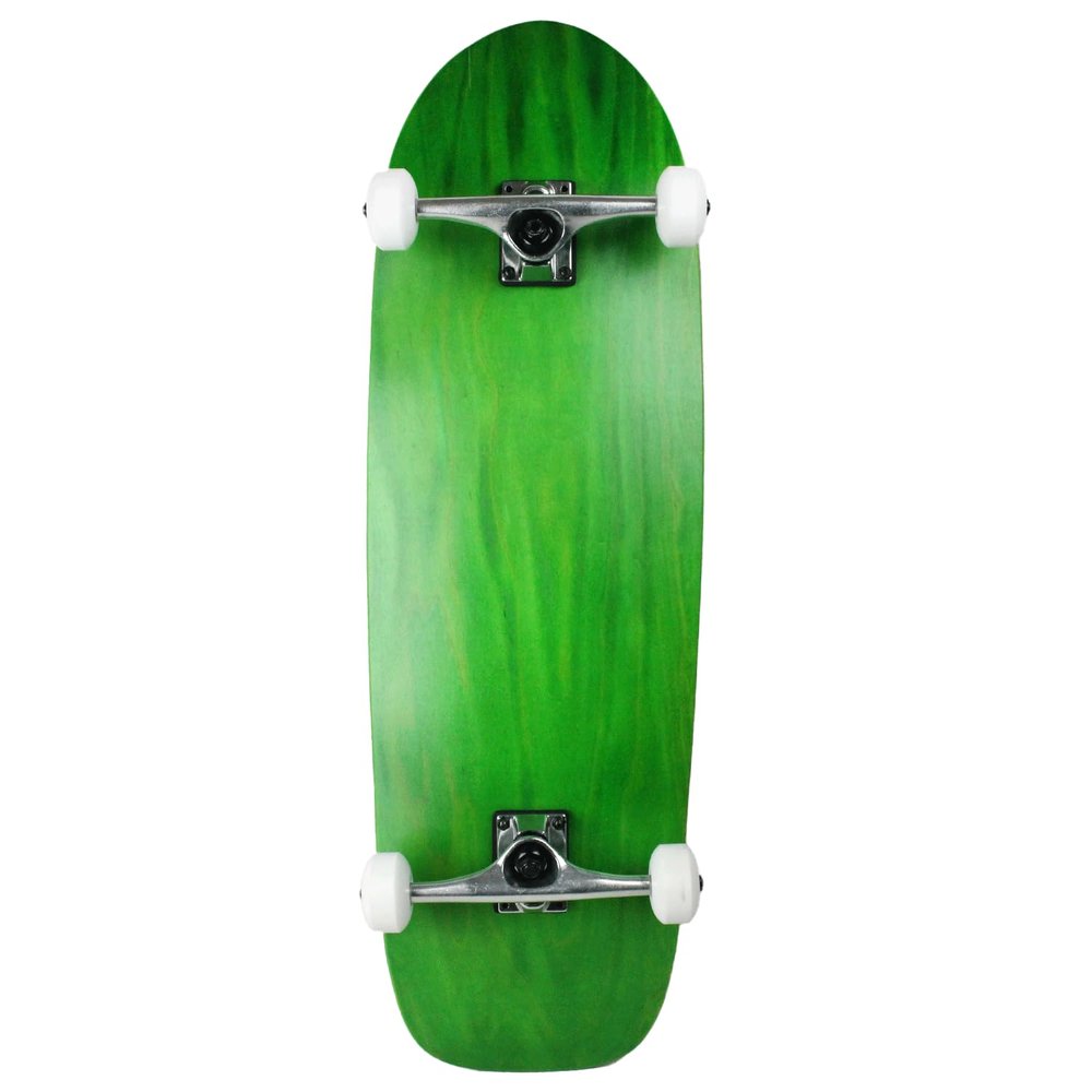 Moose Old School 10" x 33" Stained Green Blank Skateboard Complete