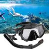 Diving Mask, Swimming Mask with Snorkel, Snorkeling Set, Semi-Dry Snorkeling Mask Snorkeling Gear Anti-Fog Kids Snorkeling Set, Mouthpiece Diving Mask Goggles for Scuba Diving, Snorkeling and Freedi view 4