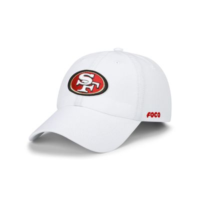 FOCO San Francisco 49ers NFL Primary Logo Casual Cap - White