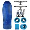 Moose Old School Skateboard 30" Stain Blue, 7" Raw Trucks & 59mm Blue Wheels view 1