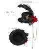 Beaupretty Mini Hat Hair Clip with Rose Design Lightweight Flower Barrettes for Women Tea Party Accessories Stylish Small Hat Hair Clip for Weddings Birthdays view 2