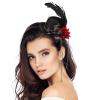Beaupretty Mini Hat Hair Clip with Rose Design Lightweight Flower Barrettes for Women Tea Party Accessories Stylish Small Hat Hair Clip for Weddings Birthdays view 3