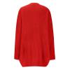 Akklian Womens Oversized Fall Sweaters 2024 Casual Loose Fit Long Sleeve Cardigan Sweaters Trendy Y2K Clothes for Teen Girls Red view 3