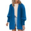 Akklian Womens Oversized Fall Sweaters 2024 Casual Loose Fit Long Sleeve Cardigan Sweaters Trendy Y2K Clothes for Teen Girls Blue view 1