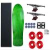 Moose Old School 80's Skateboard Complete 30" Green with Hollow 7.0 Silver/Red Trucks, 58mm Blue Wheels view 1