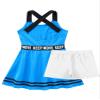 CHICTRY Kids Girls Sleeveless Tennis Golf Dress Outfits with Shorts Set 2 Piece Sport Tracksuit Running Exercise Skirt Blue 12 Years view 4