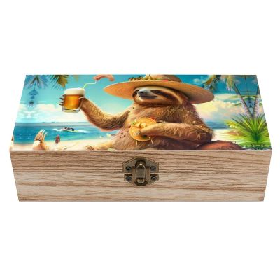 Sloth Wooden Storage Box Decorative Boxes with Lids Memory Box Jewelry Organizer for Women Men