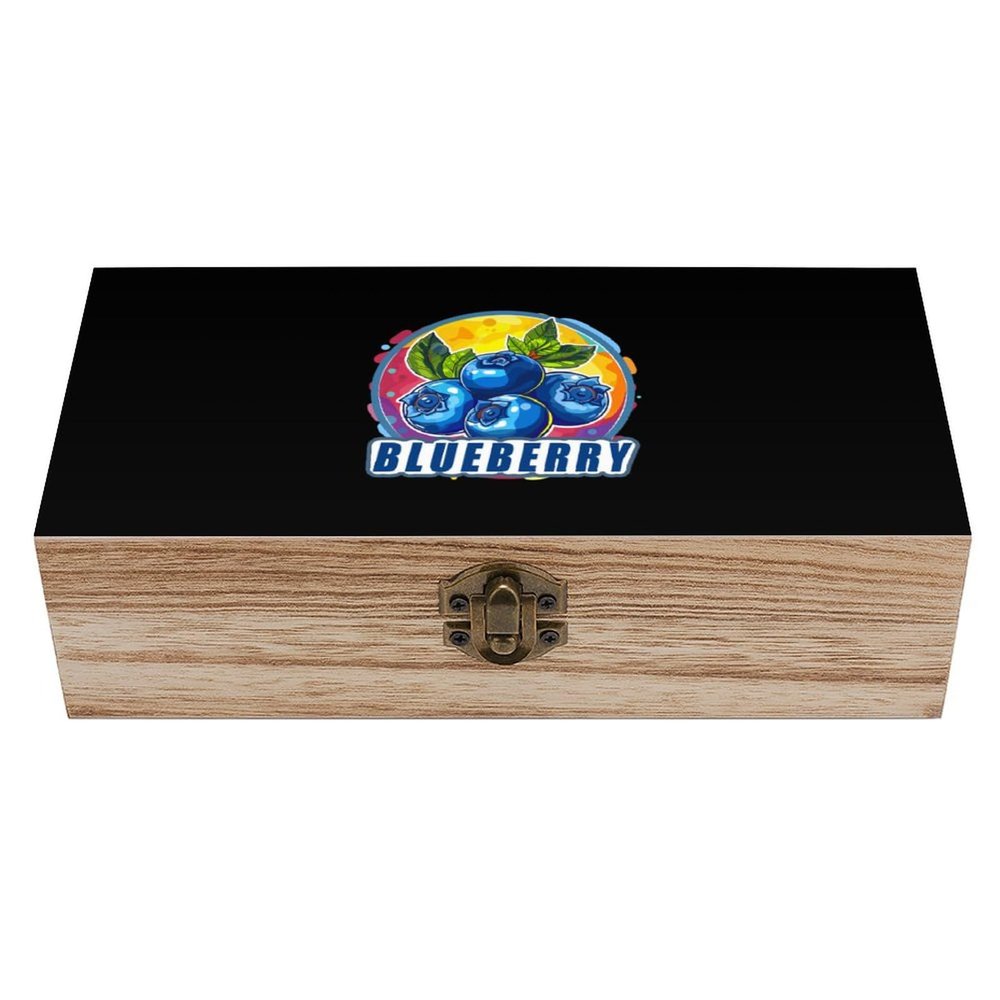 Blueberry Wooden Storage Box Decorative Boxes with Lids Memory Box Jewelry Organizer for Women Men