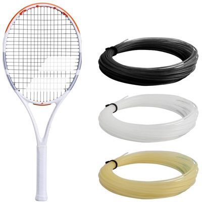 Babolat Evo Strike Tennis Racquet (2nd Gen) (4 3/8" Grip) - Strung with 16g White Syn Gut at Mid-Range Tension