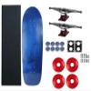 Moose Old School 80's Skateboard Complete 33" Blue with Hollow 7.0 Silver/Red Trucks, 58mm Blue Wheels view 1