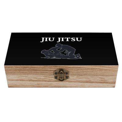 JIU Jitsu Wooden Storage Box Decorative Boxes with Lids Memory Box Jewelry Organizer for Women Men