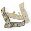 1 Pair Custom Handle Patch Fits for Benchmade 375 Fixed Adamas, Linen Micarta Scales Handle with 5 Sets Screws Black view 2