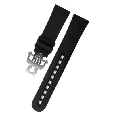 ZUC 23mm Rubber Silicone Watch Band For Blancpain Fifty Fathoms Replacement Soft Strap Sports Wrist Bracelet Watch Accessories Parts(H)