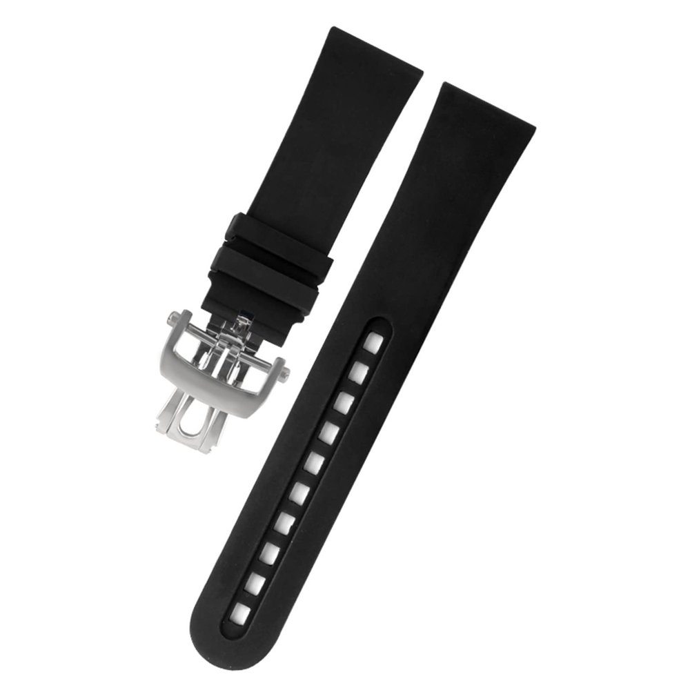 ZUC 23mm Rubber Silicone Watch Band For Blancpain Fifty Fathoms Replacement Soft Strap Sports Wrist Bracelet Watch Accessories Parts(H)